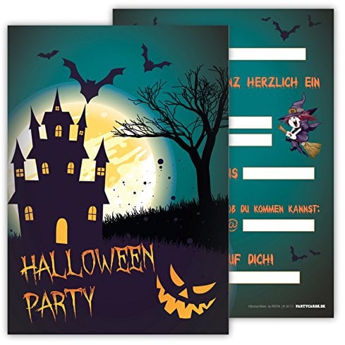 Partycards Einladungskarten Kindergeburtstag Mädchen und Junge, 12 Stück, Postkartenformat A6, Kinder Einladungskarten Geburtstag, Einladungskarten Kindergeburtstag Junge