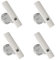 Rollwin 4x Rolladen Gurtwickler Unterputz 165mm bis 185mm Lochabstand - aus Deutschland - mit Gurtwickler Blende zum Clippen Weiß - ohne Gurt - für 23mm Rolladengurt geeignet für Wickler