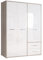 expendio Kleiderschrank Jana 1 weiß Hochglanz Sandeiche 147x202x60 cm Schlafzimmerschrank Drehtürenschrank Schrank Schlafzimmer