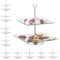 Relaxdays 10x Serving Stand, 2-Tiers, Glass, Afternoon Tea, Display Cakes & Snacks, Fruit, Etagere, Silver/Transparent