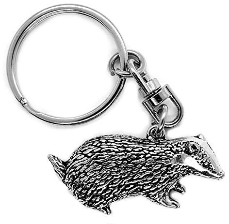 SWORLDesigns Dachs Hartzinn Schlüsselanhänger mit Geschenkbeutel