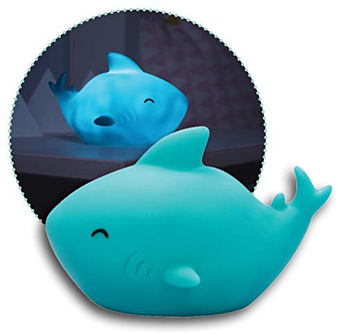 reer lumilu Sea Life Shark, süßes Hai-Nachtlicht, tolles Taufgeschenk, Geburtstags-Geschenk für Jungen und Mädchen, blau, 52303