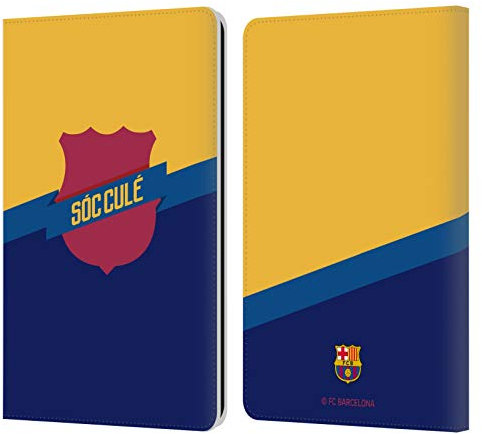 Head Case Designs Licenciado Oficialmente FC Barcelona Insignia Culé Carcasa de Cuero Tipo Libro Compatible con Kindle Paperwhite 1/2 / 3