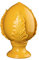 Baroni Home Pumo Pugliese Colorato, Pumo Decorativo in Porcellana Dipinta a Mano, Colore Giallo, Misure 14X14X22 cm