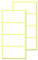 100 Stück, 80 x 40 mm, Aufkleber Etiketten Selbstklebend Klebeetiketten zum Beschriften - Weiß