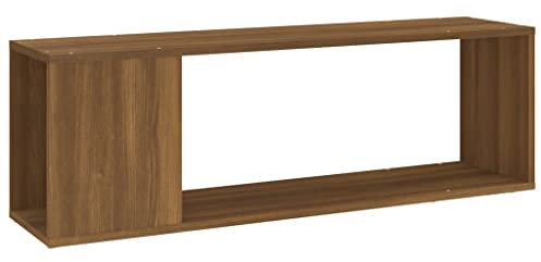 vidaXL TV Schrank Lowboard TV Möbel Tisch Board Sideboard Fernsehschrank Fernsehtisch HiFi-Schrank Braun Eichen-Optik 100x24x32cm Holzwerkstoff