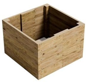 Conka Garden - Wooden Raised Bed Kit - Large Garden Planters for Vegetables, Herbs, Flowers – Start Growing Plants Earlier & Better - Durable & Resistant FSC Treated Timber 90cm L x 90cm W x 60cm H