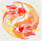 FINGERINSPIRE Koi Schablone 30x30cm Yin Yang Koi Fisch Malschablonen Kunststoff Koi Fisch Muster Schablone Große Wiederverwendbare Karpfen Fisch Schablonen Zum Malen von Heimwerken als Dekoration