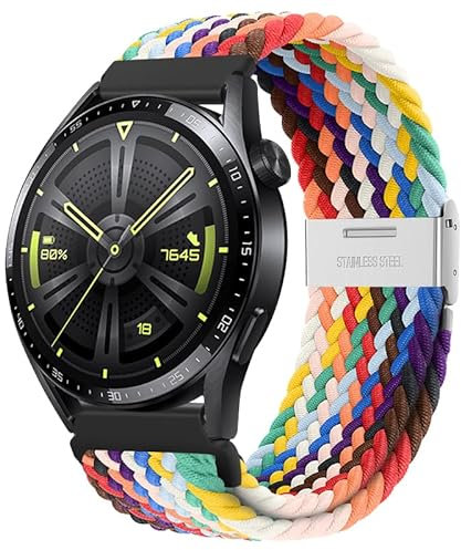 Correa Huawei Watch GT3 46mm Pulsera, 22mm Nylon Pulseras de Repuesto para Huawei Huawei Watch GT/GT3 Pro 46mm/GT2 46mm/GT2 Pro/GT 2e/GT Sport/GT Active/GT Classic/GT2 Sport/ GT2 Elegant/GT3 46mm