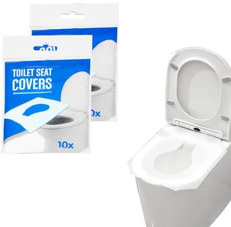 GAOHAN 20Pcs Disposable Toilet Seat Covers, Flushable Toilet Seat Covers for Kids Adults Pregnant Women, Disposable Toilet Seat Cover for Travel, Use in Public Toilets