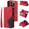 GoodcAcy Case for iPhone 11 Pro Phone Case,Wallet Case for Women Men with 9 Credit Card Holder Zipper PU Leather Protective Phone Cover for iPhone 11 Pro Case, Red