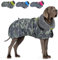 Eyein Hundemantel Winter für Große Hunde, Wasserdicht Hundejacke mit warmem Fleecefutter und Halsband, Winddichter Wintermantel Hund mit Bauchschutz und Verstellbarem Brustriemen, Grün, XL