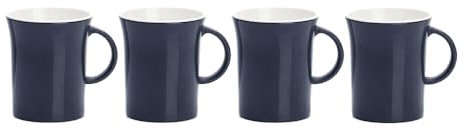 Flamefield Two Tone Marble Mugs - Ensemble de 4 tasses sophistiquées en mélamine, 350 ml, incassables, idéales pour les aventures marines et en plein air, élégantes