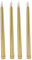 BSTCAR 4 Stück echtes Wachs LED flammenlose Kerzen Kerzenständer batteriebetrieben 3D elektrische Kerze Licht Haus, Hochzeit, Party (Gold)