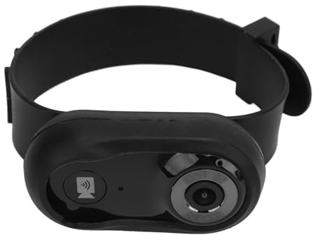 Collar para mascotas, 120° gran angular collares de gato Cámara Deportes Cámara de Acción Mini Cuerpo Pequeño Cam HD Cámara de Seguridad para Interior Exterior (con tarjeta 8G TF) (BLACK)