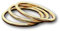 Yvelise Bracelet bouddhiste - Jonc certifié fait en Thailande - Authentique - Lot de 3 Champagne