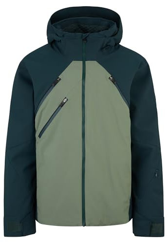 Ziener Herren TARAGO Ski-Jacke/Snowboard-Jacke | atmungsaktiv, wasserdicht, green mud, 52