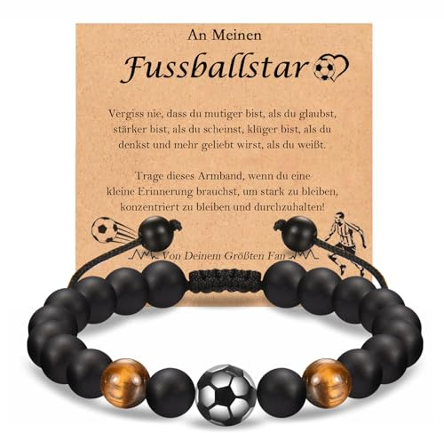 FAOMZQ Fussball Basketball Armband für Jungen, Basketball Fußball Geschenke für Junge Teenager, Geschenk für Jungs Sohn Bruder Neffe Enkel zum Geburtstag Abschluss Weihnachten
