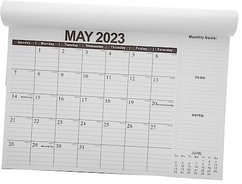 VILLFUL Wandkalender Planer mit Englischen Kalender Kalender für Feiertage und Termine Tischkalender für Täglichen Gebrauch