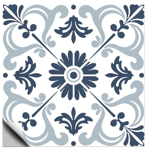 CHGCRAFT 36 Stück Vintage-Mandala Fliesenaufkleber 10x10cm für die Küche Badezimmer Schlafzimmer Wand Kamin Bodendekoration
