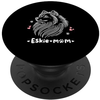 Eskie Mom American Eskimo Dog PopSockets Klebender PopGrip