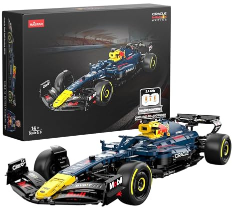 CA NA LLA - Rastar Red Bull F1 RB19 – Voiture Télécommandée pour Adultes – Modèle de Collection à l’échelle 1:8 – Maquette à Construire avec 2464 pièces