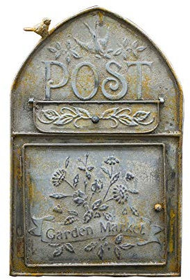 CAFIEDR Briefkasten Wetterfester Briefkasten Europäischer Retro-Gusseisen-Villa-Briefkasten Wandmontierter Außen-Regenverdickter abschließbarer Briefkasten Briefkasten