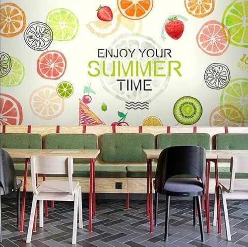 Fotomurales Fruta Pared 3D Papel Tapiz pintado tejido no tejido Decoración de Pared decorativos Murales moderna de Diseno Fotográfico 350cm×250cm (ancho x alto)