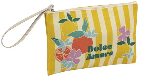Clairefontaine 116285C - Etui Mäppchen Dolce Amore, aus Baumwolle, 22x16cm, geeignet für Make up und Stifte, 1 Stück