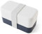 monbento - Lunch Box Original blanc/bleu - Lunch Box Micro Ondable pour Adultes - Boite Lunch Hermétique 2 étages - Idéal pour Travail/Pique-niques - Sans BPA - Made in France - Bicolore
