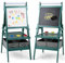 COSTWAY 3 en 1 Chevalet d'Art Enfant avec Tableau Noir & Blanc Magnétique, Tableau Enfant Double Face avec Rouleau de Papier & 2 Bacs en Tissu, 3 Pots de Peinture pour Garçon Fille de 3-6 Ans (Vert)