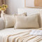 MIULEE 2er Set Kordsamt Kissenbezüge Samtkissen Weich Dekokissen Dekorativ Kissenbezug Modern Kissenhülle Sofakissen Zierkissen Couchkissen für Wohnzimmer Schlafzimmer Beige 40x80 cm
