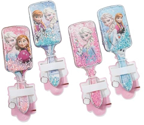 FEIFEI'S BOW Prinzessinnen-Meerjungfrau-Haarbürste, Paddel-Haarbürste für Mädchen und Kinder, leicht durch Knoten zu gleiten, kein Ziehen, Glitzerborsten, Knoten, Pailletten-Airbag-Kamm, Geschenk
