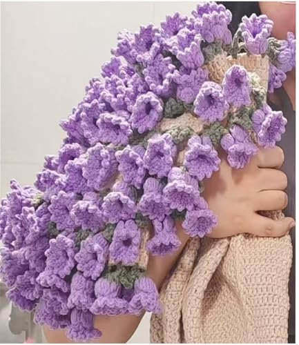Bouquet Decke Häkeln, Deckenzauber für Rosenstrauß, DIY handgefertigte Rosendecke, für Liebhaber, Mutter und Freunde (Materialpaket-B)