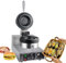 Macchina per Waffle Rotativa Commerciale hamburger gelatiera macchina elettrica, pressa per prosciutto antiaderente, gelatiera, pressa per sandwich da 1200 W per uso domestico e per uso dome