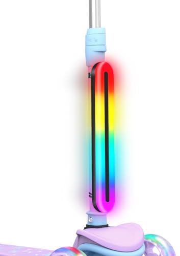 BELEEV LED Scooter Rahmenlicht für Nachtfahrten, 11 Blinkeffekte, Batteriebetrieben, Passt zu Scootern, E-Scootern, Cooler Scooter-Zubehör für Erwachsene und Kinder, Ideal für Scooterfahren Camping