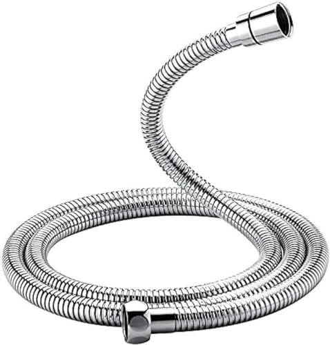 GRIFEMA Flexible de Douche 3 m, Tuyau de Douche en Acier Inoxydable | Flexible Douche Anti-Pliure Antifuite, Tuyau de Remplacement Universel G1/2 avec Raccords en Laiton et Joints -Chrome/Argent