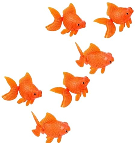 Hehglng Künstliche schwimmende Fische, Kunststoff, künstliche Aquariumfische, bunt, realistisch, beweglich, Ornament, Dekoration, thematische Ornamente, 6 Stück