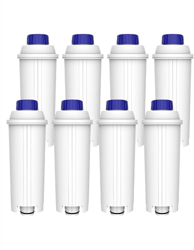 Maxblue Kaffeefilter, Ersatz für De'Longhi® Wasserfilter DLSC002, 8 Pack | Kompatibel mit De'Longhi® Magnifica® S, Eletta® Explorer, Dinamica® und ECAM-Serie, Espressomaschine, TÜV SÜD Zertifiziert