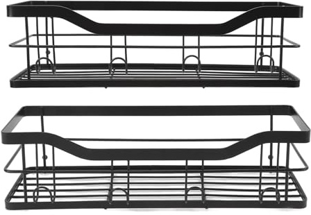 Fdit Support de Rangement de Douche, étagère de Douche Adhésive, étagères de Salle de Bain sans Perceuse, Montage Mural avec Grande capacité de Rangement pour Salle de Bain, Chambre à