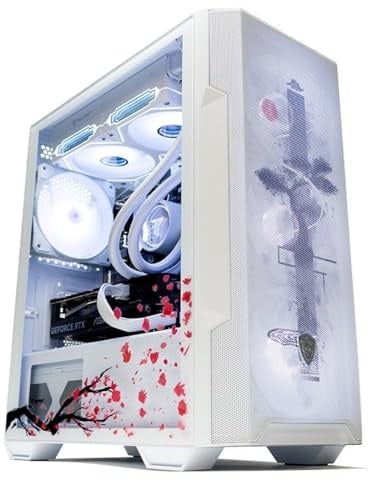 PcCom Ready Gaming PC Ryzen 7 5800X, RTX 5060, 32GB RAM, 1TB SSD M.2, PC Sobremesa Gaming Blanco Alto Rendimiento 4K, Japan Edition