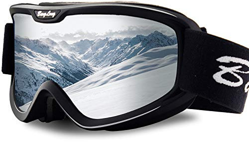 BangLong Skibrille Snowboard Brille Herren Damen Erwachsene Jugendliche UV-Schutz für Wintersportarten, Kompatibler Helm, Anti Fog, Skibrillen, Schneebrille, Skifahren, Skaten