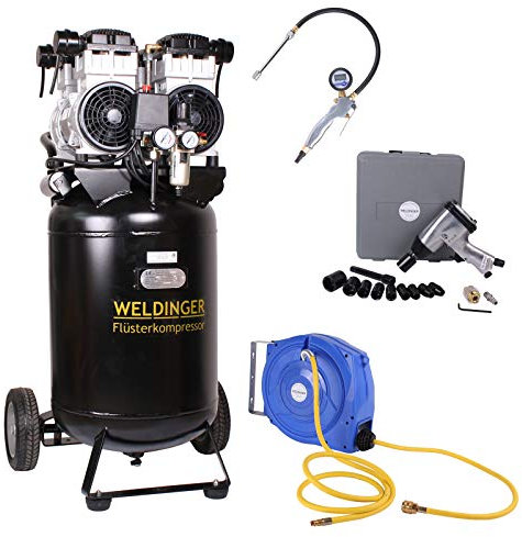 Aktionsset WELDINGER FK 320 pro up mit Schlagschrauberset + Reifenfüller digital + Automatik-Schlauchaufroller 10 m 5 Jahre Garantie