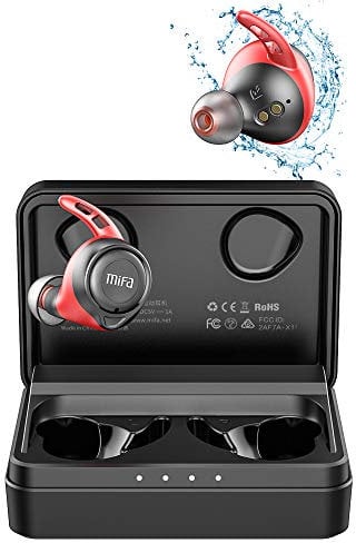 MIFA X11 Bluetooth 5.0 In-Ear Kopfhörer Echte kabellose Ohrhörer apt-X IPX7 Wasserdichter CVC 8.0 Rauschunterdrückung HD-Mikrofon max. 100 Stunden Spielzeit Superleicht 5,7 g