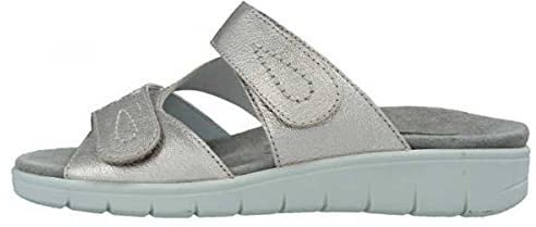 Semler Dunja 30mm Platin H Baby - Mädchen Pantolette in Metallic, Größe 5.5