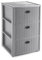 Stefanplast Elegance Kommode aus Rattan, 3 Schubladen, Grau, 39 x 37 x 60 cm