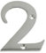 Satin Chrome Door Numbers Screw On 3 Inch Number 2 Door Number Elegant and Bold Door Numerals Suitable for All Door Types Including Wooden uPVC and Composite.