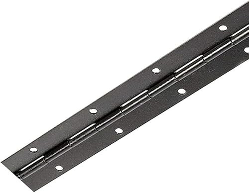 Gedotec Klavierband zum Schrauben | Türband gerollt | Tür-Scharnier Schwarz matt | Anschraubband 1200 x 32 mm | STABILO | Möbelscharnier gebohrt | 1 Stück - Stangenscharnier