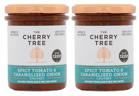 The Cherry Tree Spicy Tomato & Caramelised Onion Chutney 2 X 320g Jar Dual-Pack, Brown