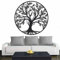 INDIGOS UG - Wandtattoo Wohnzimmer - Wandaufkleber Baum des Lebens - 0 - Lebensbaum Weltenbaum - 96x96 cm - Schwarz - Aufkleber Kinderzimmer Schlafzimmer Küche Badezimmer Büro Dekoration